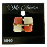 Mi Amore Sized-Ring Gold-Tone/Multicolor Size 8