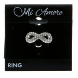 Mi Amore Infinity symbol Sized-Ring Silver-Tone/White Size 9
