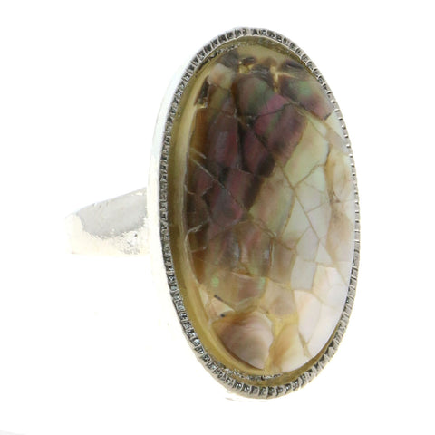 Mi Amore Sized-Ring Silver-Tone/Multicolor Size 8
