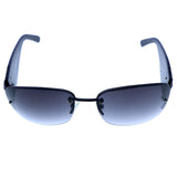J. LO by Jennifer Lopez Style "Viola" Semi-Rimless-Sunglasses Black Frame/Gray Lens