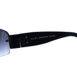 J. LO by Jennifer Lopez Style "Viola" Semi-Rimless-Sunglasses Black Frame/Gray Lens