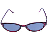 Liz Claiborne Style "Josie" Oval-Sunglasses Purple Frame/Dark-Gray Lens