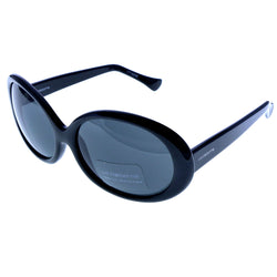 Liz Claiborne Uv Protection Oversize-Sunglasses Black Frame/Dark-Gray Lens