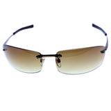 Liz Claiborne Style "Courtney" Rimless-Sunglasses Bronze-Tone Frame/Brown Lens