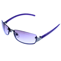 Liz Claiborne Semi-Rimless-Sunglasses Purple Frame/Purple Lens