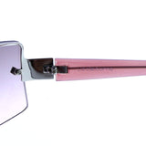 Liz Claiborne Style "Violet" Semi-Rimless-Sunglasses Pink Frame/Pink Lens