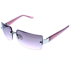 Liz Claiborne Style "Violet" Semi-Rimless-Sunglasses Pink Frame/Pink Lens