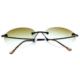Liz Claiborne Rimless-Sunglasses Bronze-Tone Frame/Gray Lens