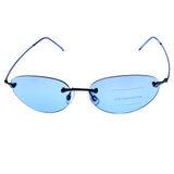 Liz Claiborne Uv Protection Rimless-Sunglasses Black Frame/Blue Lens