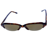 Liz Claiborne Semi-Rimless-Sunglasses Tortoise-Shell Frame/Dark-Gray Lens