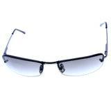 Liz Claiborne Style "Kim" Semi-Rimless-Sunglasses Dark-Gray Frame/Gray Lens