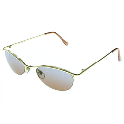Liz Claiborne Semi-Rimless-Sunglasses Gold-Tone Frame/Pink Lens