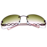 Liz Claiborne Style "Ellen" Rimless-Sunglasses Pink Frame/Gray Lens