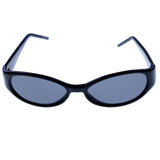 Liz Claiborne Style "Lori" Oval-Sunglasses Black Frame/Dark-Gray Lens