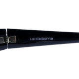 Liz Claiborne Style "Lori" Oval-Sunglasses Black Frame/Dark-Gray Lens