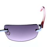 Liz Claiborne Style "Dana" Rimless-Sunglasses Pink Frame/Gray Lens