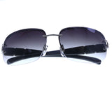 Liz Claiborne Style "Ruby" Semi-Rimless-Sunglasses Green Frame/Black Lens