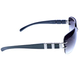 Liz Claiborne Style "Ruby" Semi-Rimless-Sunglasses Green Frame/Black Lens