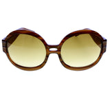 J. Lo by Jennifer Lopez Style "Alma" Oversize-Sunglasses Brown Frame/Yellow Lens