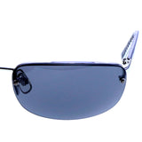 Liz Claiborne Style "Fay" Semi-Rimless-Sunglasses Silver-Tone Frame/Dark-Gray Lens