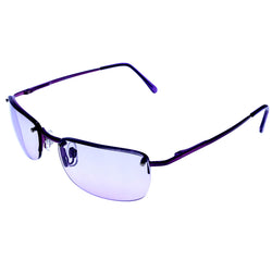 Liz Claiborne Style "Madison" Semi-Rimless-Sunglasses Purple Frame/Purple Lens