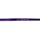 Liz Claiborne Style "Madison" Semi-Rimless-Sunglasses Purple Frame/Purple Lens