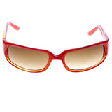 Liz Claiborne Style "Gwyneth" Rectangle-Sunglasses Orange Frame/Dark-Gray Lens