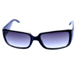 Liz Claiborne Style "Donna" Rectangle-Sunglasses Black Frame/Dark-Gray Lens