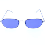 Liz Claiborne Round-Sunglasses Silver-Tone Frame/Blue Lens