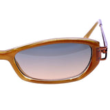 Liz Claiborne Style "Jill" Oval-Sunglasses Orange Frame/Dark-Gray Lens