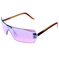 Liz Claiborne Style "Taylor" Goggle-Sunglasses Brown Frame/Pink Lens