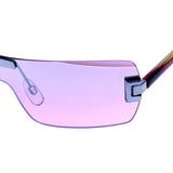 Liz Claiborne Style "Taylor" Goggle-Sunglasses Brown Frame/Pink Lens