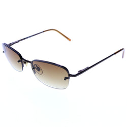 Liz Claiborne Style "Breanna" Semi-Rimless-Sunglasses Bronze-Tone Frame/Dark-Gray Lens