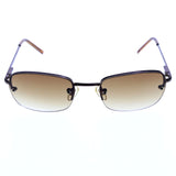 Liz Claiborne Style "Breanna" Semi-Rimless-Sunglasses Bronze-Tone Frame/Dark-Gray Lens