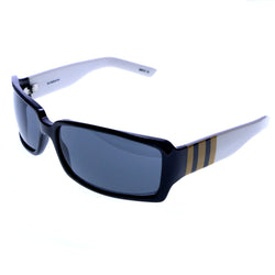 Liz Claiborne Style "Holly" Rectangle-Sunglasses Black Frame/Dark-Gray Lens