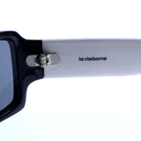 Liz Claiborne Style "Holly" Rectangle-Sunglasses Black Frame/Dark-Gray Lens
