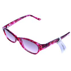 Liz Claiborne Style "Roxanne" Oval-Sunglasses Purple Frame/Dark-Gray Lens