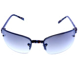 Liz Claiborne Style "Janice" Semi-Rimless-Sunglasses Multi Frame/Dark-Gray Lens