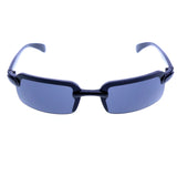 Liz Claiborne Style "Delta" Semi-Rimless-Sunglasses Black Frame/Dark-Gray Lens