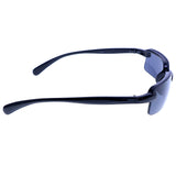 Liz Claiborne Style "Delta" Semi-Rimless-Sunglasses Black Frame/Dark-Gray Lens