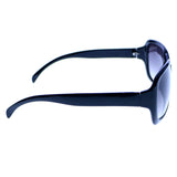 Liz Claiborne Style "Darlene" Oversize-Sunglasses Black Frame/Dark-Gray Lens