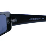 Liz Claiborne Style "Wanda" Rectangle-Sunglasses Black Frame/Dark-Gray Lens