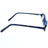 Liz Claiborne Semi-Rimless-Sunglasses Blue Frame/Dark-Gray Lens