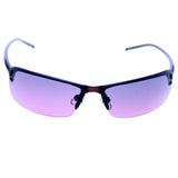 Liz Claiborne Style "Denton" Semi-Rimless-Sunglasses Purple Frame/Purple Lens