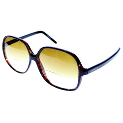 Liz Claiborne Bifocal Lenses 1.0 Magnafication Oversize-Sunglasses Tortoise-Shell Frame & Brown Lens