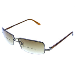 Liz Claiborne Semi-Rimless-Sunglasses Dark-Gray Frame/Green Lens