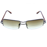 Liz Claiborne Semi-Rimless-Sunglasses Dark-Gray Frame/Green Lens