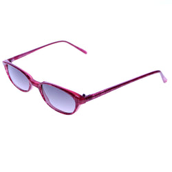 Liz Claiborne Style "Minnie" Oval-Sunglasses Pink Frame/Dark-Gray Lens