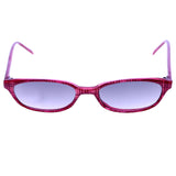 Liz Claiborne Style "Minnie" Oval-Sunglasses Pink Frame/Dark-Gray Lens