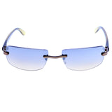 Liz Claiborne Rimless-Sunglasses Brown Frame/Dark-Gray Lens